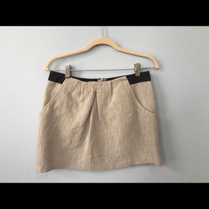 Grey mini skirt, Buckley tailors